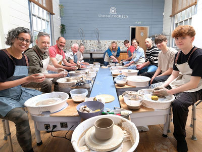 Take a pottery class at The Salted Kiln