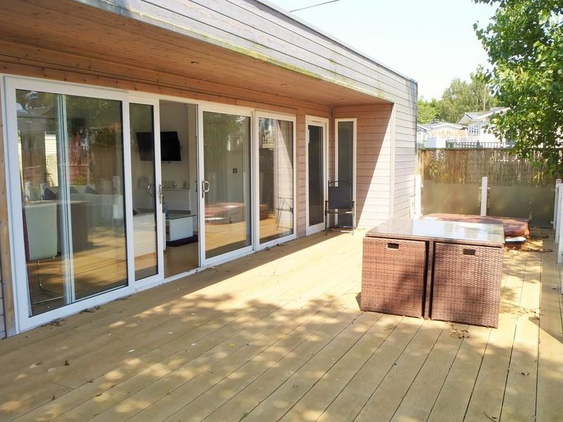 Homeseeker Contemporary decking and hot tub included