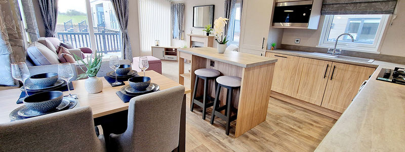 Willerby Waverley - open plan kitchen, dining and lounge