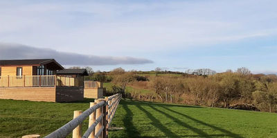 Hentervene Holiday Park with distant sea views