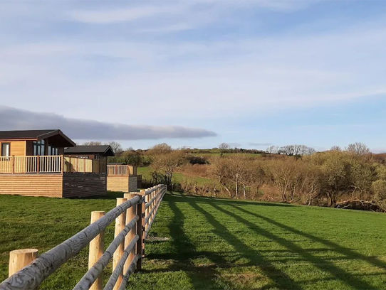 Hentervene Holiday Park with distant sea views