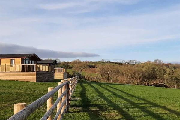 Hentervene Holiday Park with distant sea views