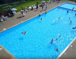 Outdoor pool on a sunny day! Yes, please!