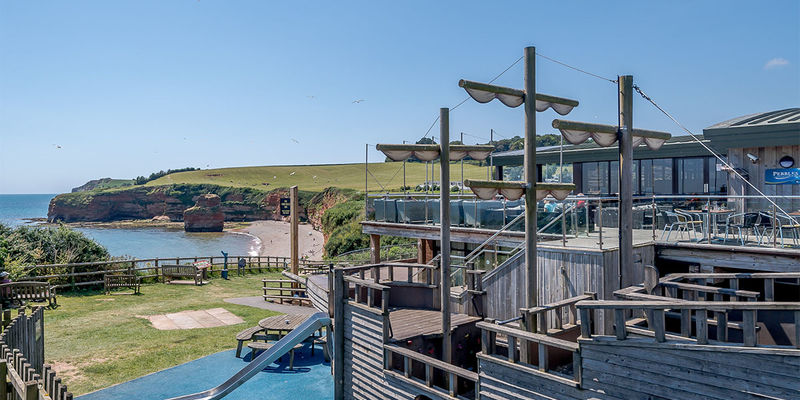 Ladram Bay - the children will excercise their imagination in our galleon