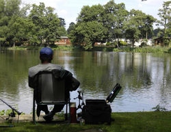 Fishing at Overstone Lakes Holiday Park