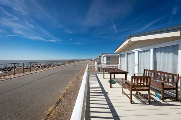 Suffolk Sands Holiday Park on the beach front