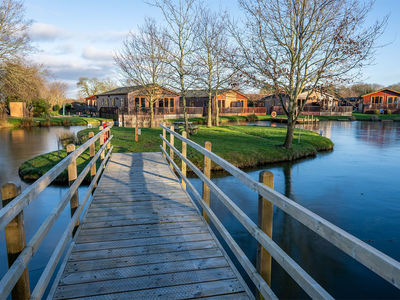 Walk over the bridge to the island and sit awhile!